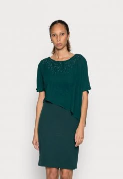 Hot Sale 🤩 Anna Field Occasion Mini Bodycon Dress With Mesh Short Sleeves - Cocktail Dress / Party Dress 🔥 - Dark Green ⭐