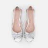 Cheap ✨ Anna Field LEATHER - Peeptoe Ballet Pumps - Silver 🛒 -My Luxe Wardrobe Sales Store 05437c98b4a541ac9b511feb93b0f09e