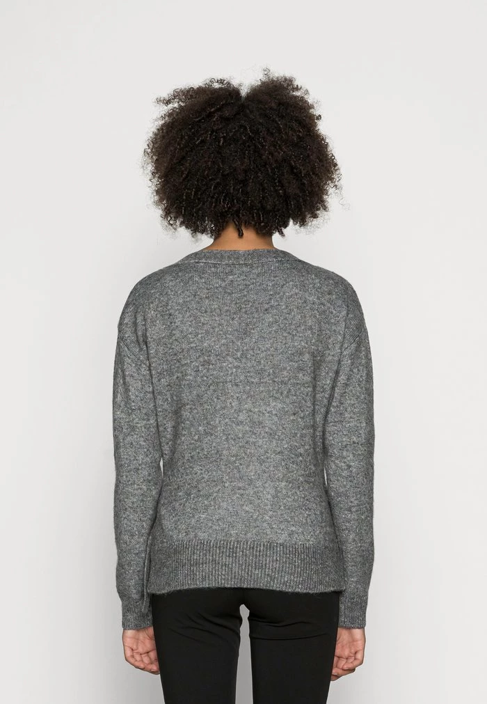 Hot Sale 😀 Anna Field LOOSE FIT WRAP - Jumper - Mottled Dark Grey 🎁 3 Hot Sale 😀 Anna Field LOOSE FIT WRAP - Jumper - Mottled Dark Grey 🎁 - Image 3