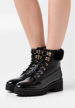 Best Sale ⌛ Anna Field WINTER BOOTIES - Platform Ankle Boots - Black 👍