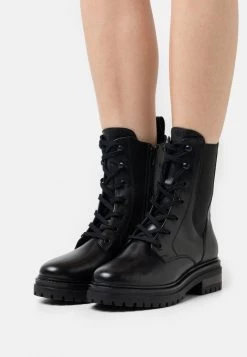 Best Pirce ๐ Anna Field LEATHER - Platform Ankle Boots - Black โญ