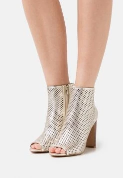 Brand new ⌛ Anna Field LEATHER - High Heeled Ankle Boots - Gold 🥰