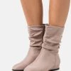 Outlet ❤️ Anna Field Wedge Ankle Boots - Taupe ✔️