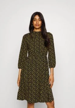 Cheapest โ๏ธ Anna Field Jersey Dress - Black/yellow ๐