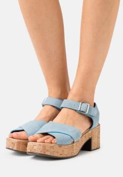Flash Sale ✔️ Anna Field LEATHER - Platform Sandals - Light Blue 💯