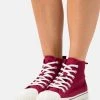 Deals ⌛ Anna Field High-top Trainers - Dark Red ✨