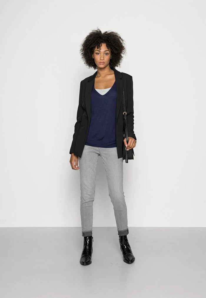 Discount π Anna Field OPEN V NECK JUMPER - Jumper - Dark Blue π― 2 Discount π Anna Field OPEN V NECK JUMPER - Jumper - Dark Blue π― - Image 2