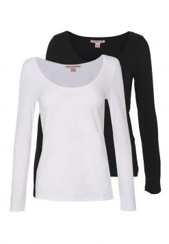 Cheapest ❤️ Anna Field 2 PACK - Long Sleeved Top - Black/white 🌟