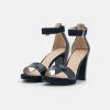 Best Sale ✨ Anna Field LEATHER - High Heeled Sandals - Dark Blue 😀 -My Luxe Wardrobe Sales Store 232933bc42b24c1280d62541477eaed3