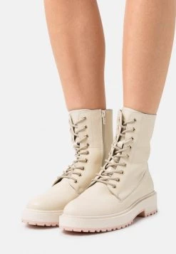 Promo ❤️ Anna Field LEATHER - Platform Ankle Boots - Beige 🥰