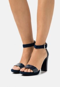 Best Sale ✨ Anna Field LEATHER - High Heeled Sandals - Dark Blue 😀