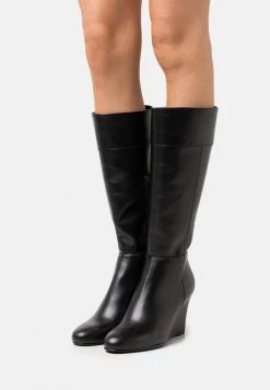 Promo 🌟 Anna Field LEATHER - Wedge Boots - Black 🔥
