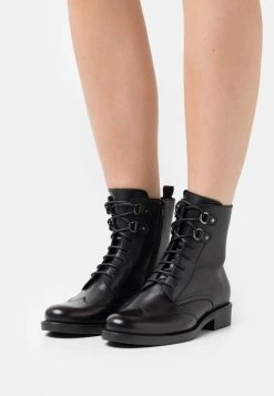 Best Sale ✨ Anna Field LEATHER - Lace-up Ankle Boots - Black 🛒