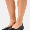 Cheapest 😍 Anna Field LEATHER - Ballet Pumps - Black 👍