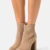 Deals ⌛ Anna Field LEATHER - Platform Ankle Boots - Beige 😍