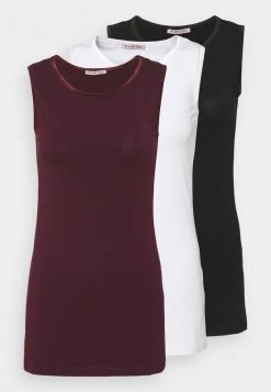 Discount โ๏ธ Anna Field 3 PACK - Top - Black/white/dark Red โญ