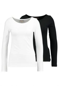 Discount 🎉 Anna Field 2 PACK - Long Sleeved Top - Black/white ✨