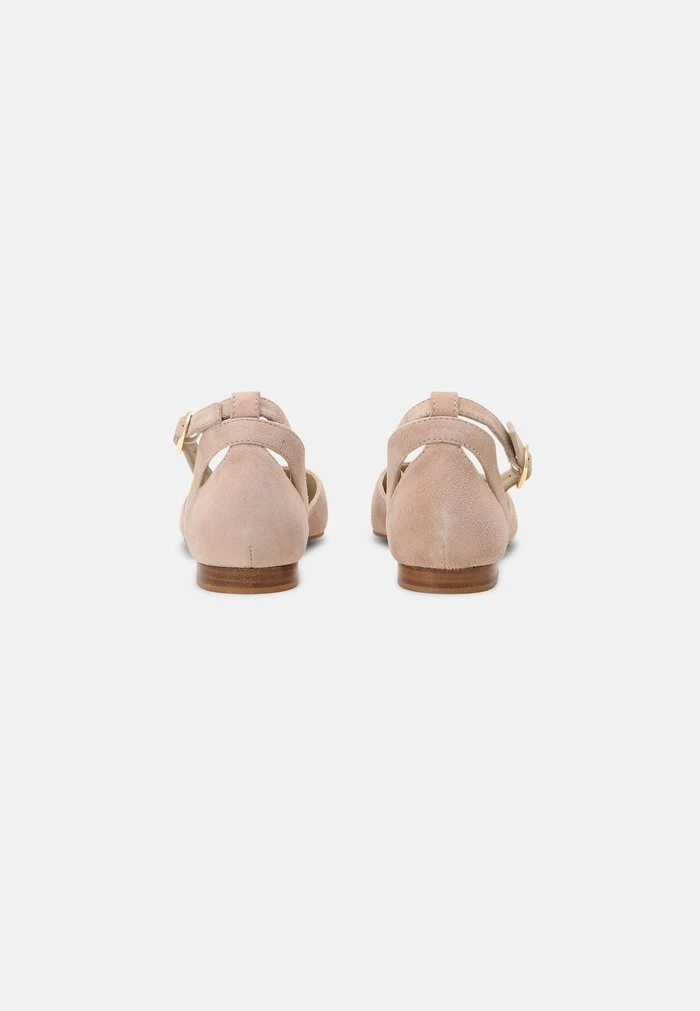 Promo ✨ Anna Field LEATHER - Ankle Strap Ballet Pumps - Beige 🤩 4 Promo ✨ Anna Field LEATHER - Ankle Strap Ballet Pumps - Beige 🤩 - Image 4