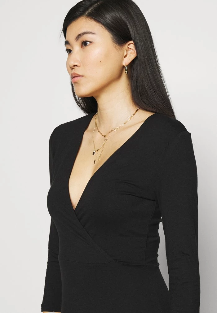 Hot Sale ✔️ Anna Field Quarter Sleeves Wrap Mini Dress 🎁 - Jersey Dress - Black 💯 6 Hot Sale ✔️ Anna Field Quarter Sleeves Wrap Mini Dress 🎁 - Jersey Dress - Black 💯 - Image 6