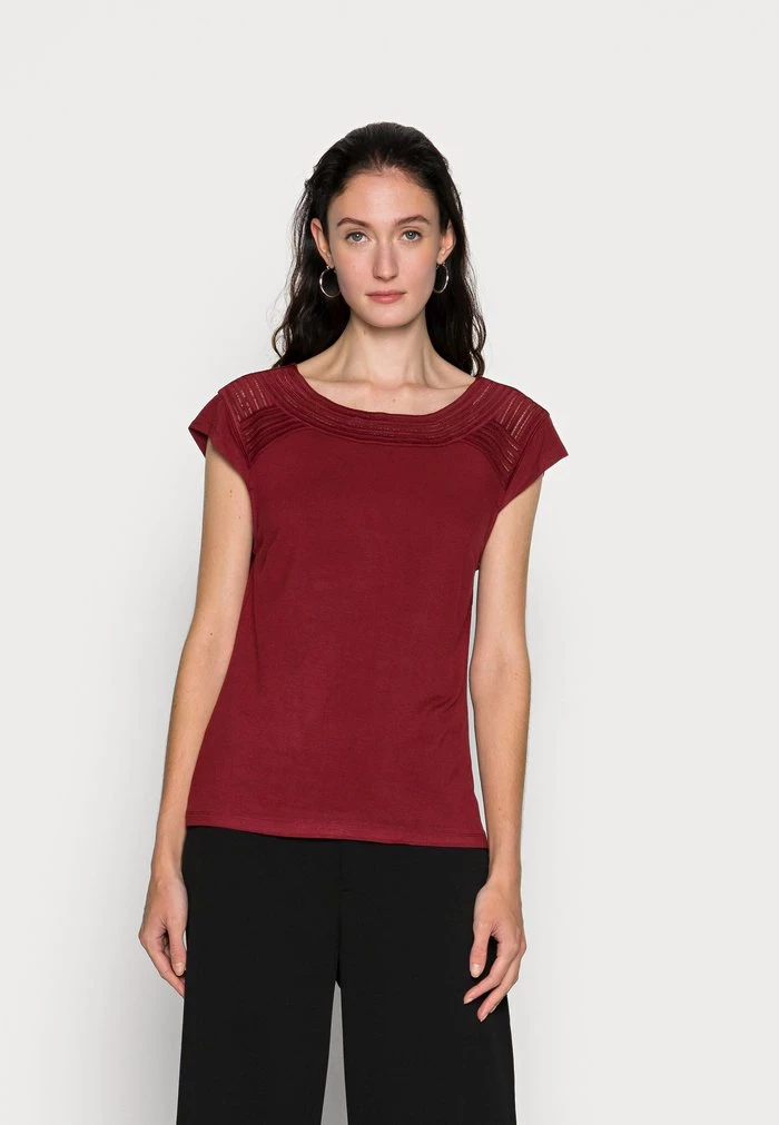 Promo ❤️ Anna Field Basic T-shirt - Dark Red 🛒 1 Promo ❤️ Anna Field Basic T-shirt - Dark Red 🛒