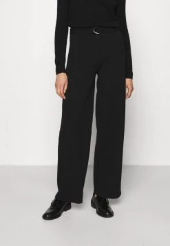 Best Pirce ❤️ Anna Field BELTED FLARED LEG PANTS - Trousers - Black 🤩