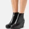 Wholesale ✔️ Anna Field LEATHER WINTER BOOT - Wedge Ankle Boots - Ankle Boots - Black ❤️