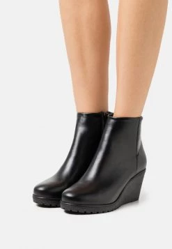 Wholesale ✔️ Anna Field LEATHER WINTER BOOT - Wedge Ankle Boots - Ankle Boots - Black ❤️
