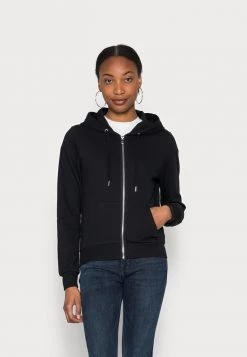 Cheap 🥰 Anna Field SLIM FIT SWEAT JACKET - Zip-up Sweatshirt - Black ⭐