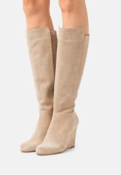 Promo 🛒 Anna Field LEATHER - Wedge Boots - Beige 🔥
