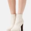 Best Sale 🎁 Anna Field Platform Ankle Boots - Offwhite 👏