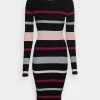 Promo 😉 Anna Field REGULAR FIT STRIPES DRESS - Jumper DRESS 🎁 - Black/red/pink ✔️ -My Luxe Wardrobe Sales Store 43fdc5d68ef34a0faac6aeb82cdf3820