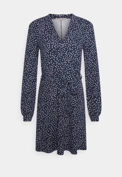 Best Pirce 💯 Anna Field Day Dress 🎁 - Dark Blue/lilac ✔️