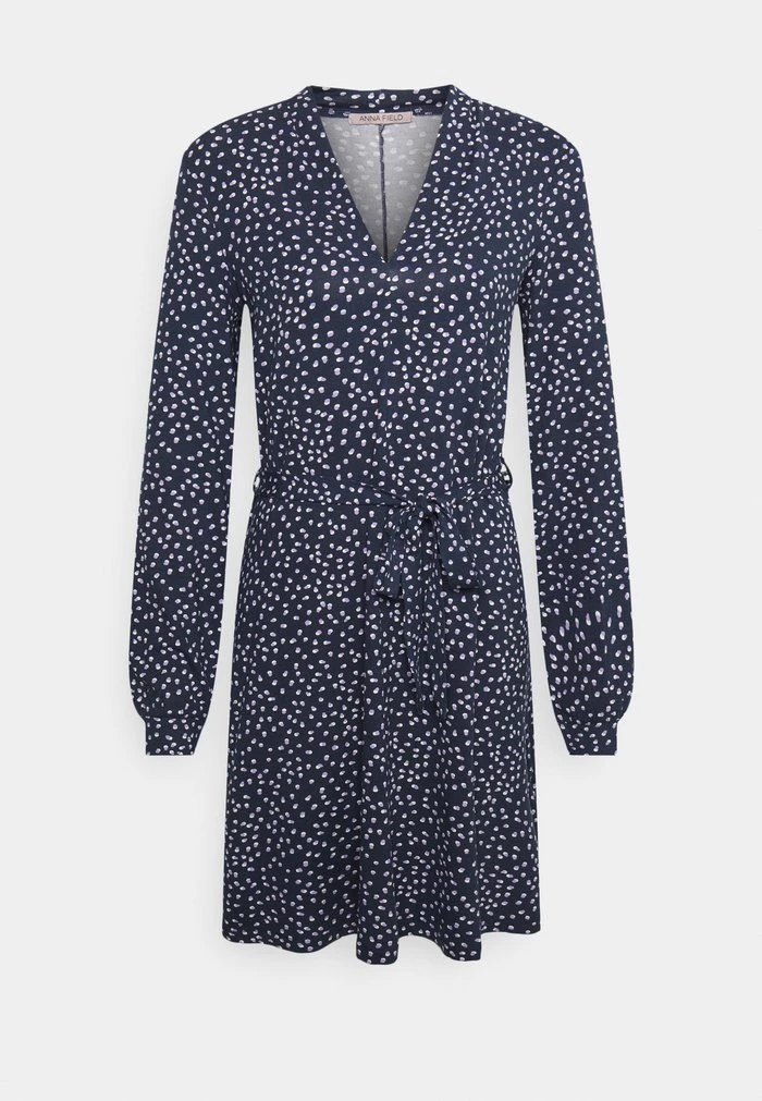 Best Pirce 💯 Anna Field Day Dress 🎁 - Dark Blue/lilac ✔️ 1 Best Pirce 💯 Anna Field Day Dress 🎁 - Dark Blue/lilac ✔️