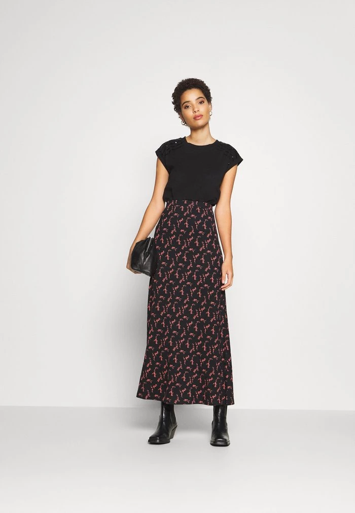 Buy ✨ Anna Field Maxi Skirt - Black/rose 🎉 2 Buy ✨ Anna Field Maxi Skirt - Black/rose 🎉 - Image 2
