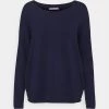 Best deal ⌛ Anna Field RELAXED BOAT NECK - Jumper - Dark Blue 🥰 -My Luxe Wardrobe Sales Store 48b07e69ba454af5a2fba4ac8c7f010e