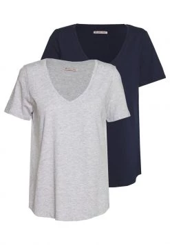 Cheapest 🥰 Anna Field Basic T-shirt - Mottled Light Grey/blue ❤️