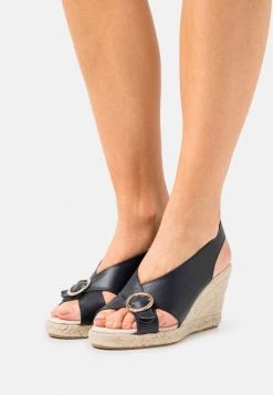 Cheapest 😍 Anna Field COMFORT LEATHER - Platform Sandals - Dark Blue ⭐