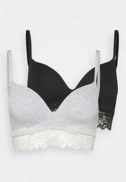 Deals ⌛ Anna Field 2 PACK - T-shirt Bra - Grey/black 🎁