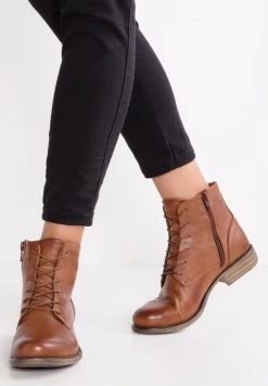 Top 10 ❤️ Anna Field LEATHER BOOTIES - Ankle Boots - Cognac ⭐