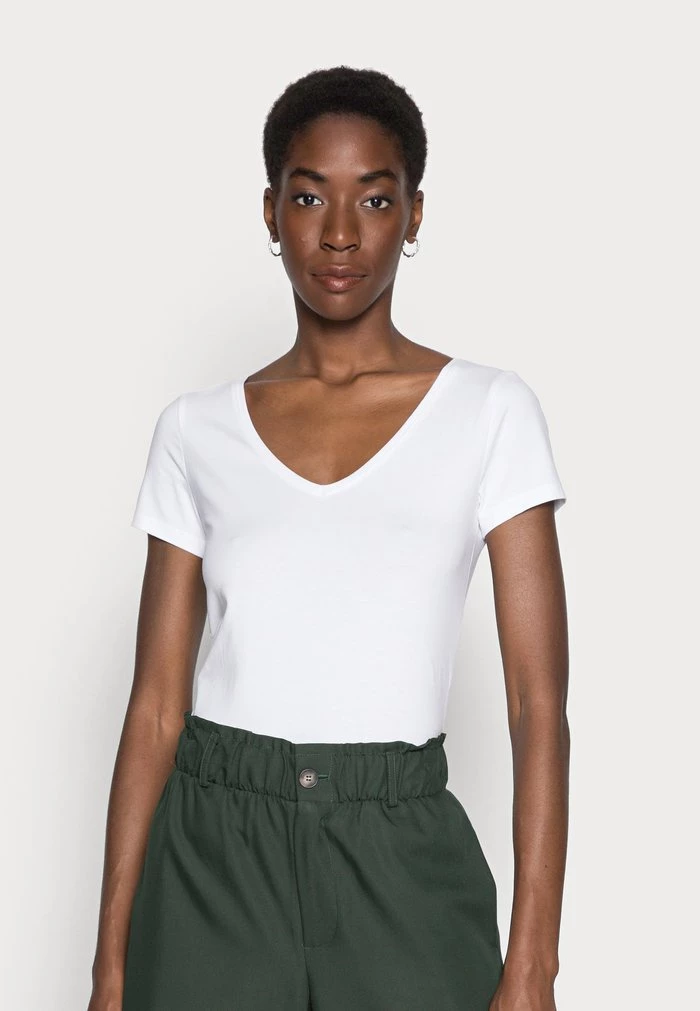 Hot Sale ✔️ Anna Field 2 PACK - Basic T-shirt - White/black ⭐ 2 Hot Sale ✔️ Anna Field 2 PACK - Basic T-shirt - White/black ⭐ - Image 2