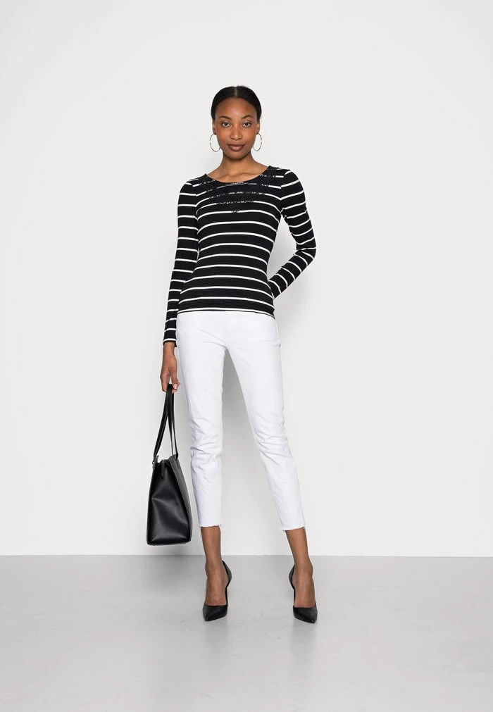 Cheap ✨ Anna Field Long Sleeved Top - Black/white ✨ 2 Cheap ✨ Anna Field Long Sleeved Top - Black/white ✨ - Image 2