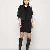 Flash Sale 🛒 Anna Field QUARTER SLEEVES POLO MINI DRESS FITTED - Shift DRESS - Black ✨ -My Luxe Wardrobe Sales Store 57dc3bd2ef2148bca13198f1971cdfd6