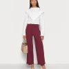 Coupon 😀 Anna Field Flared Leg Business Trousers - Trousers - Dark Red 👍 -My Luxe Wardrobe Sales Store 59f78e2e97e84f8ab50545c94e6ccc11