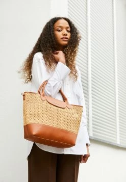 Best Sale 👍 Anna Field Tote Bag - Beige/cognac ⭐