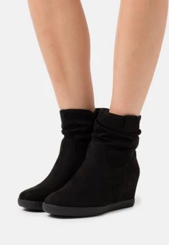 Discount 🥰 Anna Field WINTER BOOTIES HAWAI - Wedge Ankle Boots - Black ✨