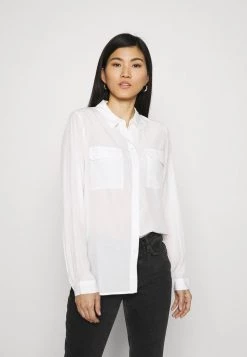 Discount ✔️ Anna Field Basic Blouse With Front Pockets - Button-down Blouse - Offwhite 🔔
