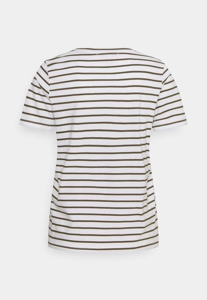 Buy 🔥 Anna Field Print T-shirt - White / Khaki 👏 2 Buy 🔥 Anna Field Print T-shirt - White / Khaki 👏 - Image 2