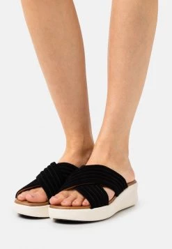 Best deal ✨ Anna Field LEATHER - Heeled Mules - Black ✔️