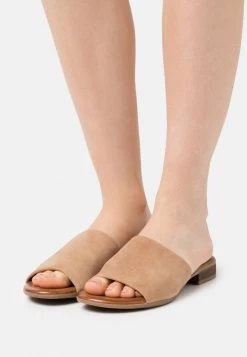 Top 10 ⌛ Anna Field LEATHER - Mules - Beige 🤩