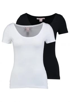 New 👏 Anna Field 2 PACK - Basic T-shirt - Black/white 🌟